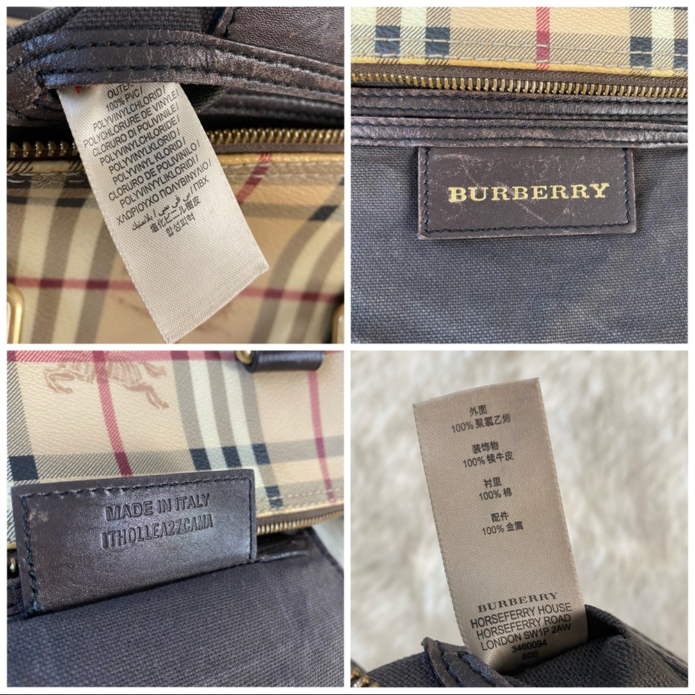 Burberry Bowling Bag Haycheck Chester Boston Satchel - Picture 4 of 17